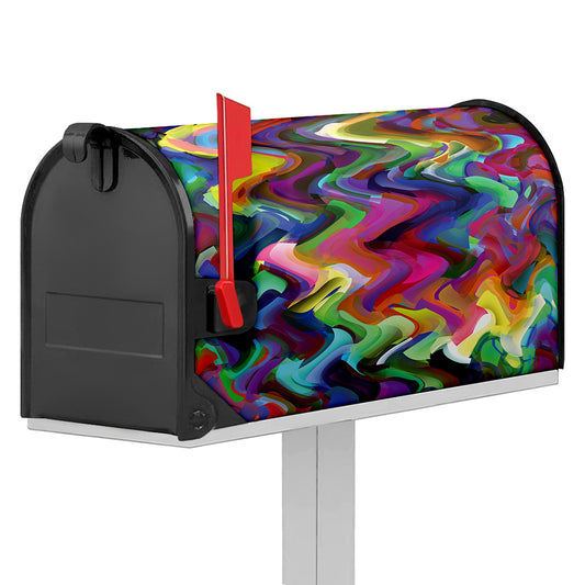 Watercolor Psychedelic Print Mailbox Cover