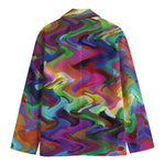 Watercolor Psychedelic Print Men's Blazer