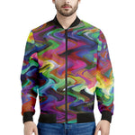 Watercolor Psychedelic Print Men's Bomber Jacket