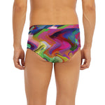 Watercolor Psychedelic Print Men's Briefs