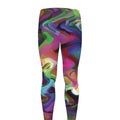Watercolor Psychedelic Print Men's Leggings