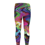 Watercolor Psychedelic Print Men's leggings
