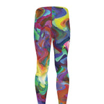 Watercolor Psychedelic Print Men's leggings