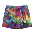 Watercolor Psychedelic Print Mesh Shorts