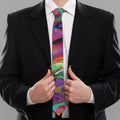 Watercolor Psychedelic Print Necktie