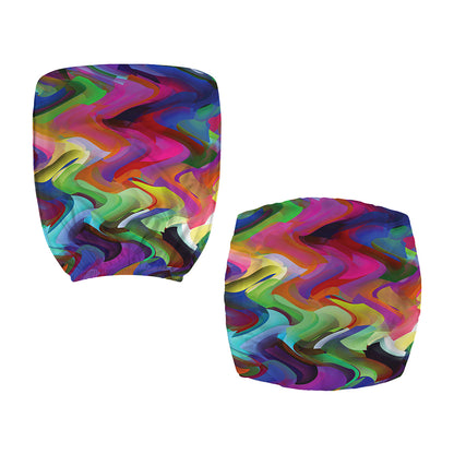 Watercolor Psychedelic Print Office Chair Cover