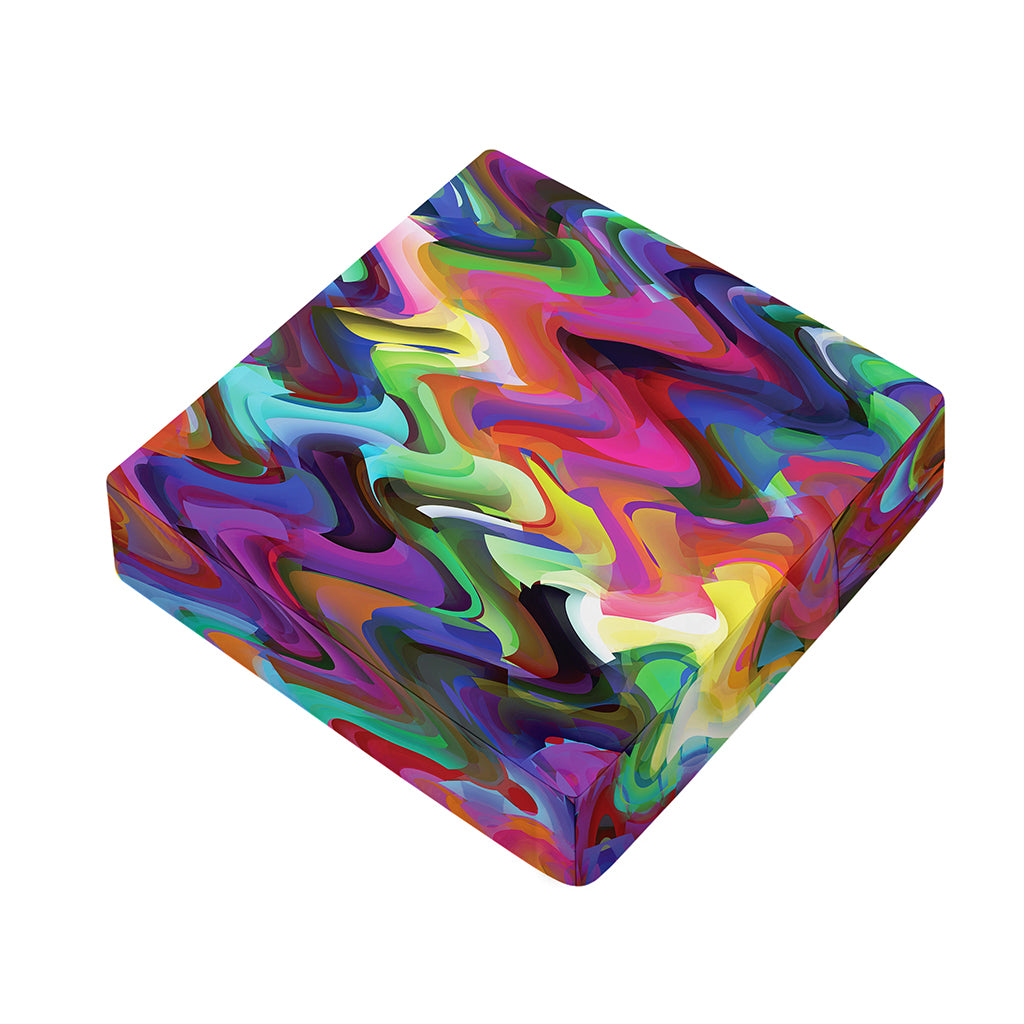 Watercolor Psychedelic Print Outdoor Seat Cushion Cover