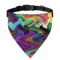 Watercolor Psychedelic Print Over The Collar Dog Bandana