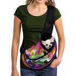 Watercolor Psychedelic Print Pet Sling Carrier
