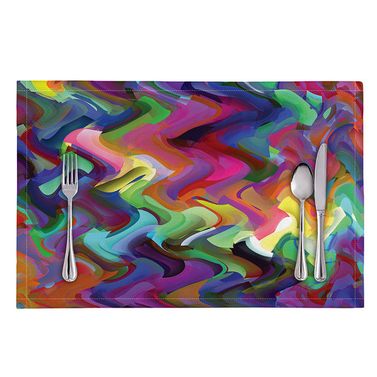 Watercolor Psychedelic Print Placemat
