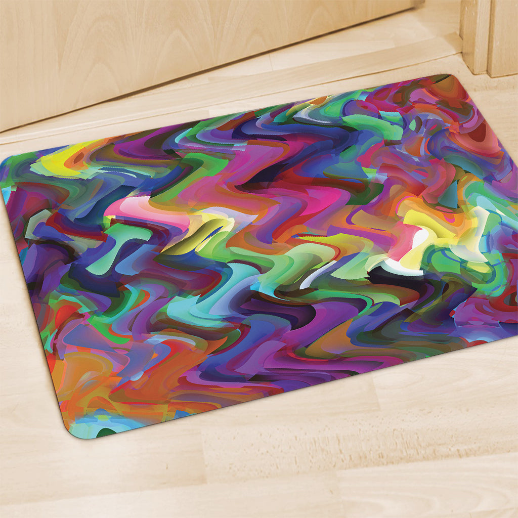 Watercolor Psychedelic Print Polyester Doormat