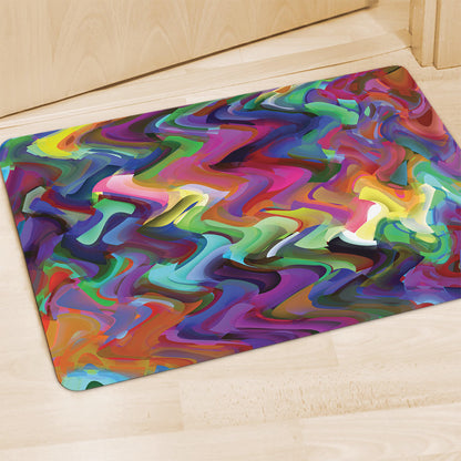 Watercolor Psychedelic Print Polyester Doormat