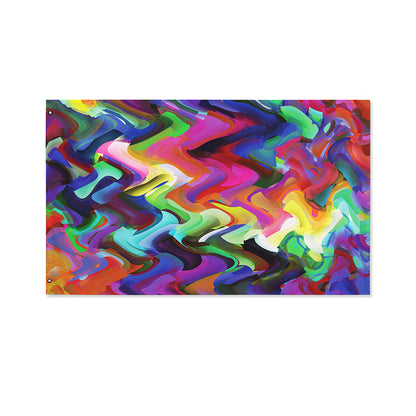 Watercolor Psychedelic Print Polyester Flag