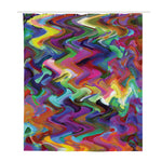 Watercolor Psychedelic Print Polyester Shower Curtain