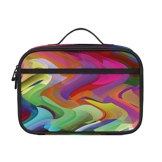 Watercolor Psychedelic Print Portable Lunch Bag