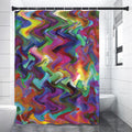 Watercolor Psychedelic Print Premium Shower Curtain