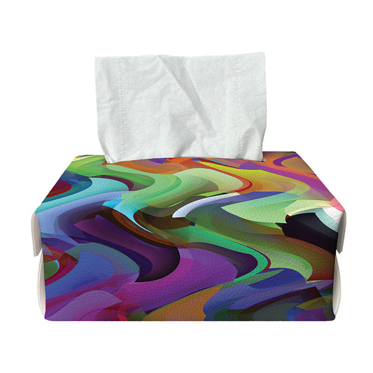 Watercolor Psychedelic Print Rectangle Tissue Box Cover