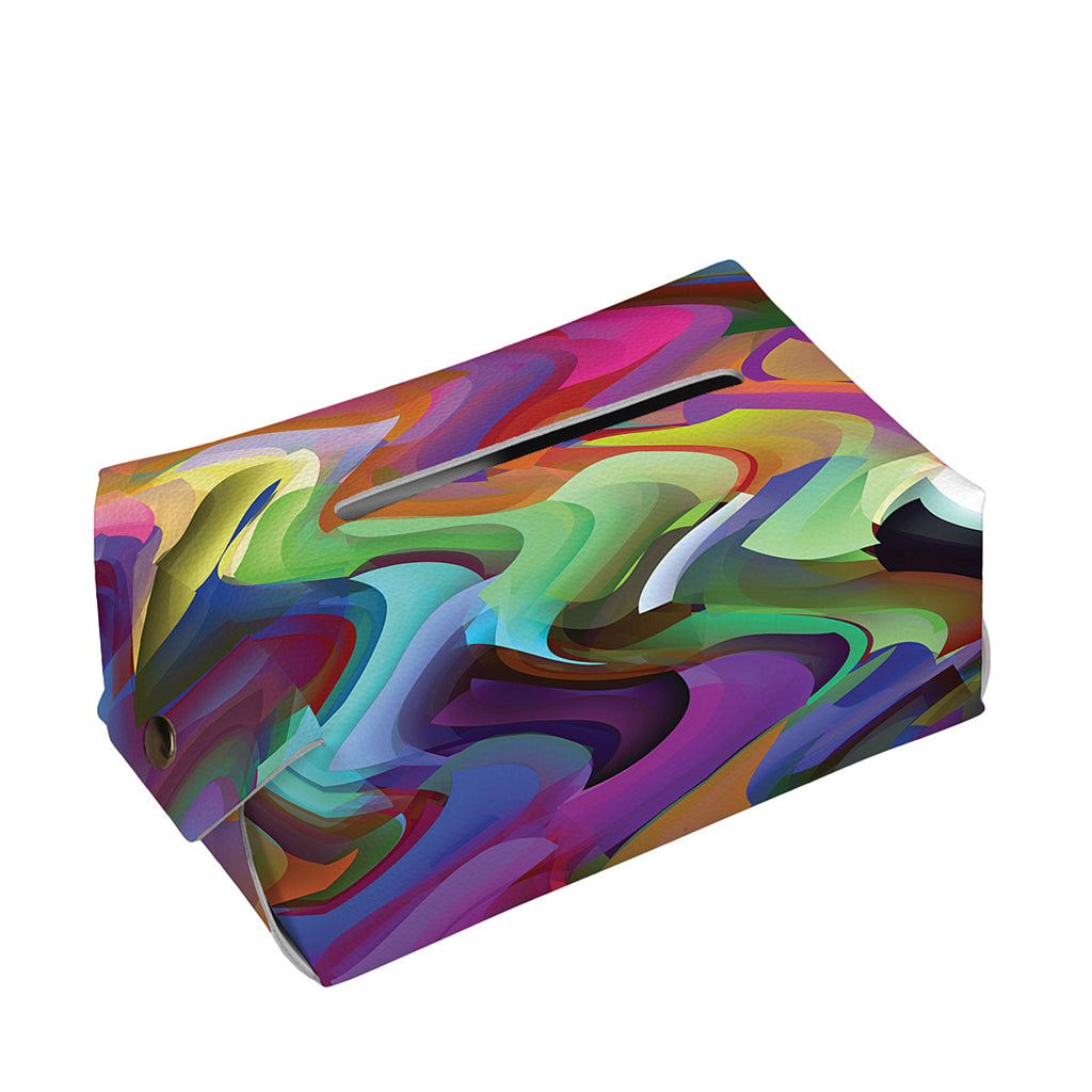 Watercolor Psychedelic Print Rectangle Tissue Box Cover