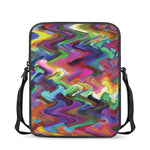 Watercolor Psychedelic Print Rectangular Crossbody Bag