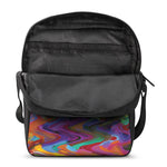 Watercolor Psychedelic Print Rectangular Crossbody Bag
