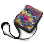 Watercolor Psychedelic Print Rectangular Crossbody Bag