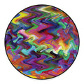 Watercolor Psychedelic Print Round Floor Mat