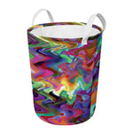Watercolor Psychedelic Print Round Laundry Basket