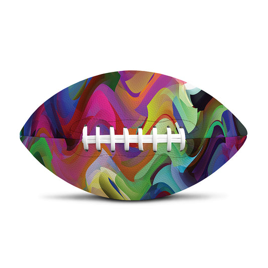 Watercolor Psychedelic Print Rugby Ball