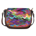 Watercolor Psychedelic Print Saddle Bag