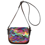 Watercolor Psychedelic Print Saddle Bag