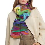 Watercolor Psychedelic Print Scarf