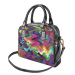 Watercolor Psychedelic Print Shoulder Handbag