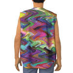 Watercolor Psychedelic Print Sleeveless Baseball Jersey