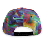 Watercolor Psychedelic Print Snapback Cap