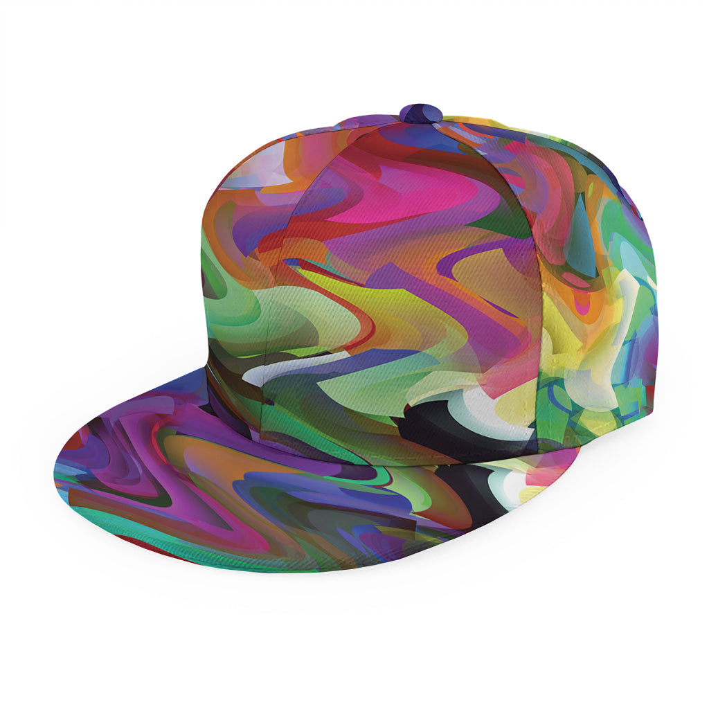 Watercolor Psychedelic Print Snapback Cap