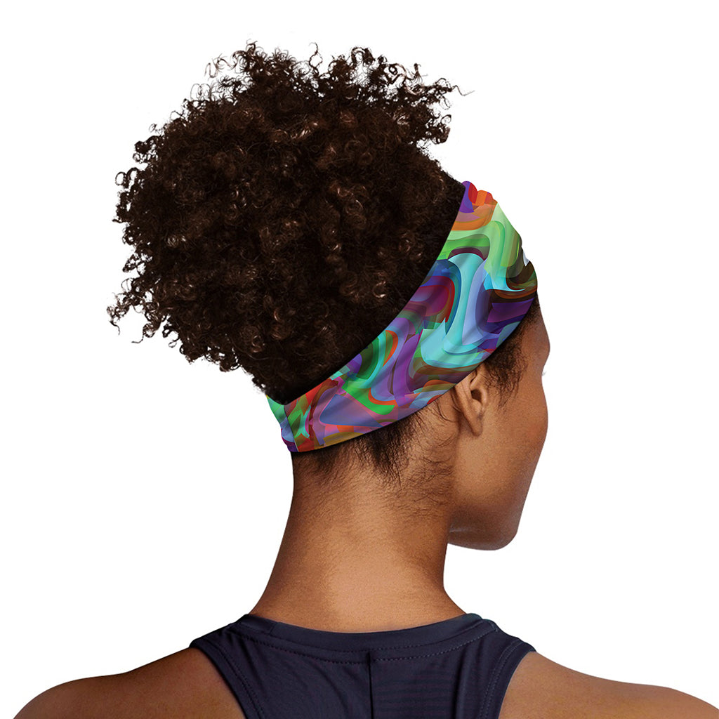 Watercolor Psychedelic Print Sports Headband
