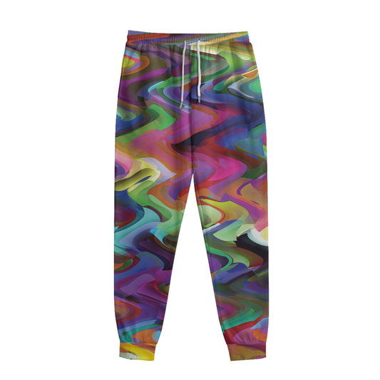 Watercolor Psychedelic Print Sweatpants