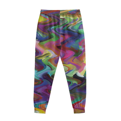 Watercolor Psychedelic Print Sweatpants