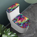 Watercolor Psychedelic Print Toilet Lid And Tank Cover Set