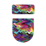 Watercolor Psychedelic Print Toilet Lid And Tank Cover Set