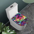 Watercolor Psychedelic Print Toilet Lid Cover