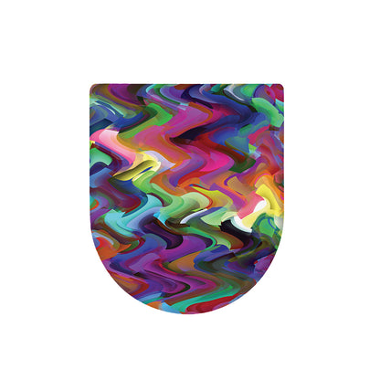 Watercolor Psychedelic Print Toilet Lid Cover