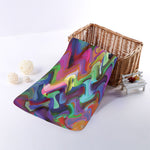 Watercolor Psychedelic Print Towel