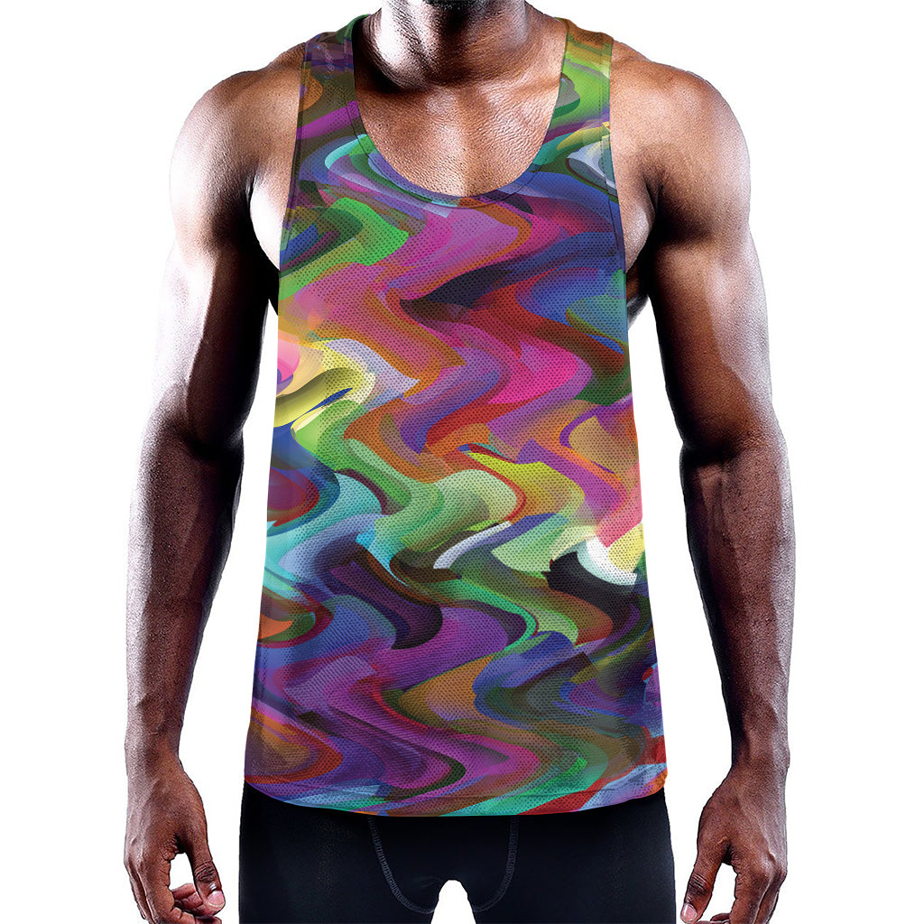 Watercolor Psychedelic Print Training Tank Top