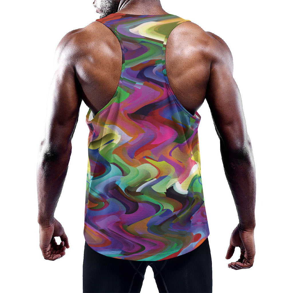 Watercolor Psychedelic Print Training Tank Top