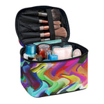 Watercolor Psychedelic Print Travel Makeup Bag