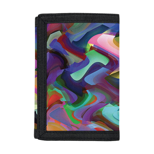 Watercolor Psychedelic Print Trifold Wallet