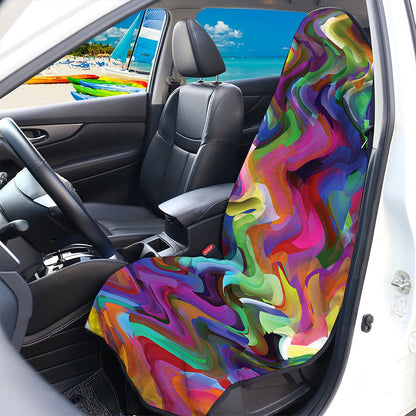 Watercolor Psychedelic Print Waterproof Car Seat Cover