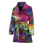 Watercolor Psychedelic Print Women's Bathrobe