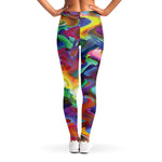 Watercolor Psychedelic Print Women's Leggings